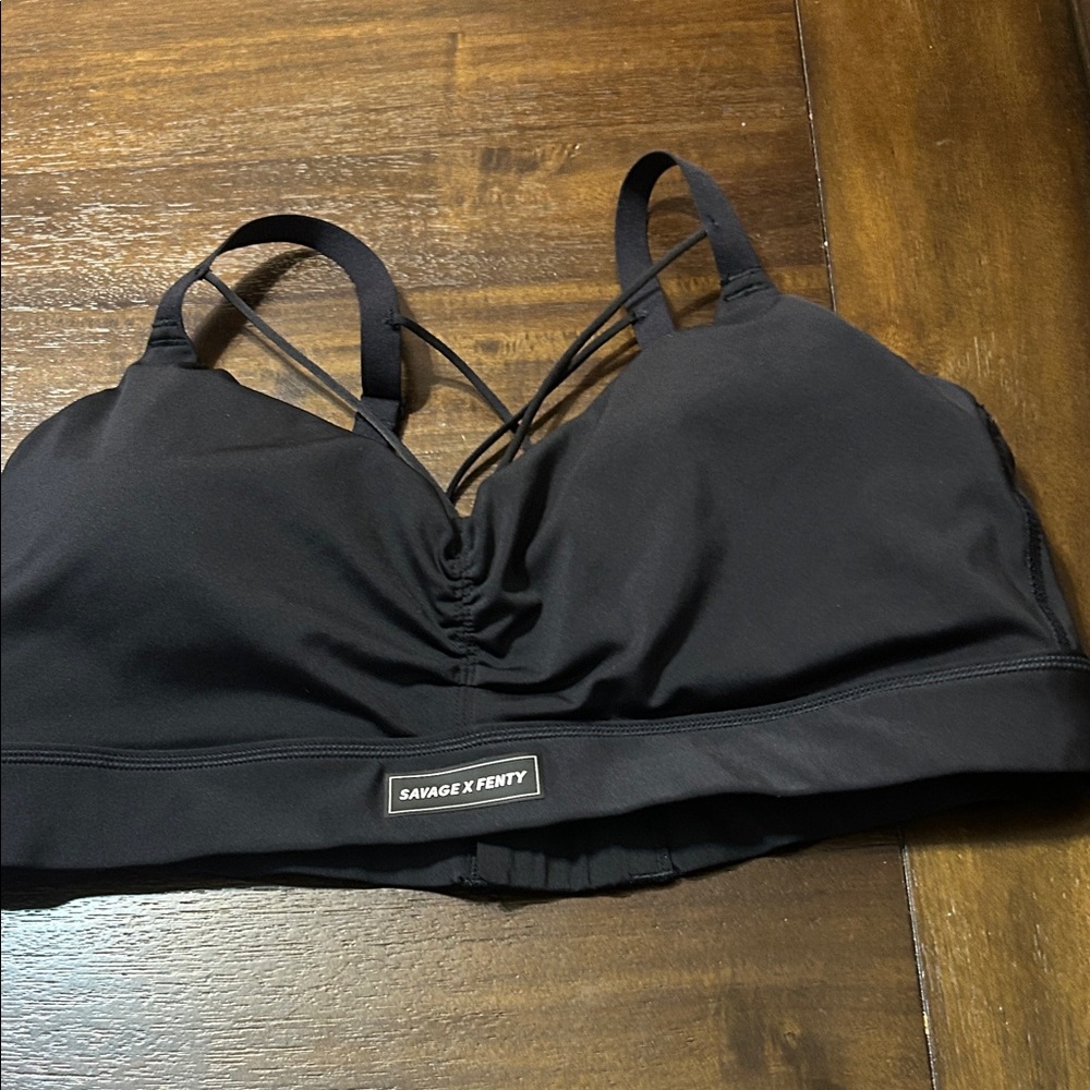 Savage X Fenty Midnight Black Strappy Bralette